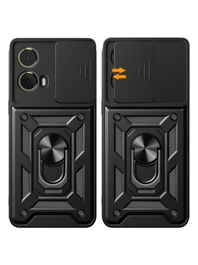 Удароустойчив предпазен гръб за Motorola Moto G85 - черен
