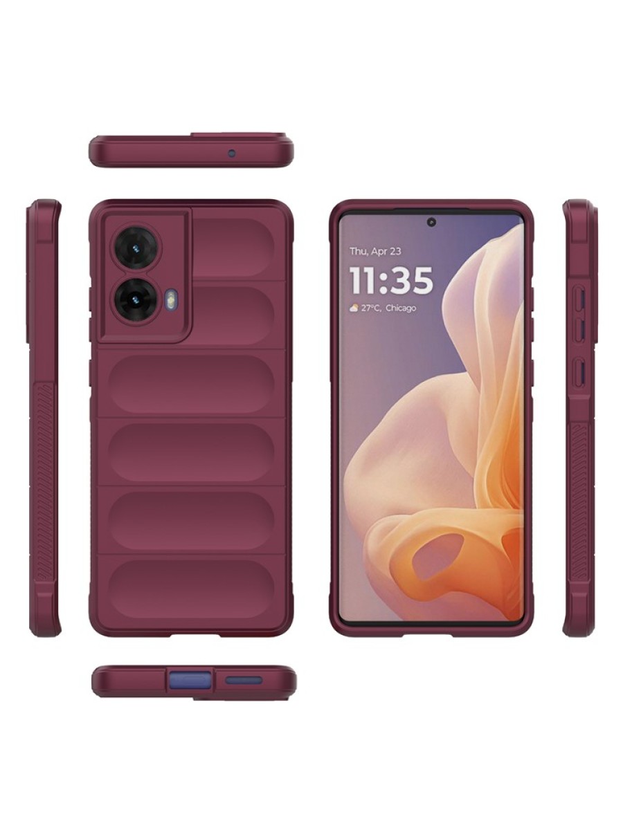 Противоплъзгащ предпазен гръб за Motorola Moto G85 - червен