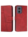 Калъф от еко кожа, тип портмоне за Motorola Moto G85 - червен