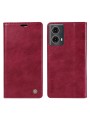 Калъф от еко кожа тип портмоне за Motorola Moto G85 - червен