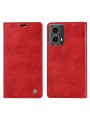Калъф от еко кожа тип портмоне за Motorola Moto G85 - червен