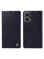 Калъф от еко кожа тип портмоне за Motorola Moto G85 - син