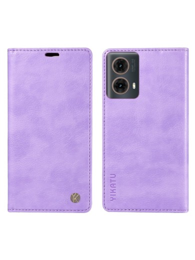 Калъф от еко кожа тип портмоне за Motorola Moto G85 - лилав