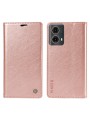 Калъф от еко кожа тип портмоне за Motorola Moto G85 - розов