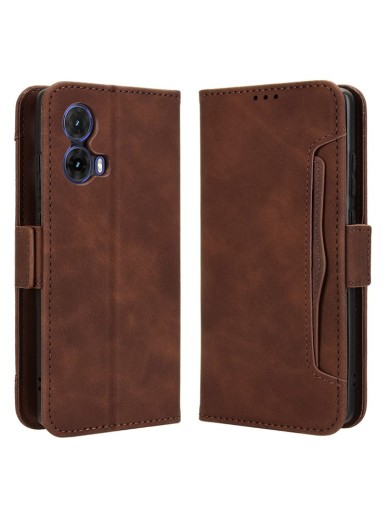 Калъф от еко кожа тип портмоне за Motorola Moto G85 - кафяв