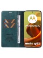 Калъф от еко кожа тип портмоне за Motorola Moto G85 - син