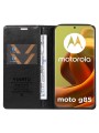 Калъф от еко кожа тип портмоне за Motorola Moto G85 - черен