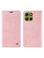 Калъф от еко кожа тип портмоне за Motorola Moto G86 - розов