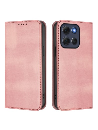 Калъф от еко кожа тип портмоне с RFID блокиране за Motorola Moto G86 - розов Калъф от еко кожа тип портмоне с RFID блокиране за Motorola Moto G86 - розов