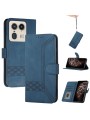 Калъф от еко кожа тип портмоне за Motorola Moto X50 Ultra - син