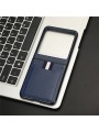 Предпазен гръб от еко кожа с личи шарки за Motorola Razr 40 Ultra - син