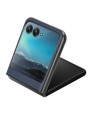 Предпазен гръб от еко кожа с личи шарки за Motorola Razr 40 Ultra - син