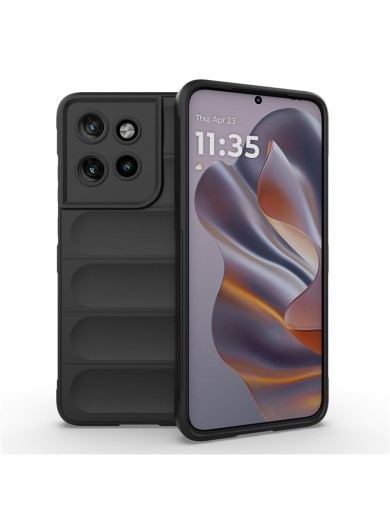 Противоплъзгащ предпазен гръб за Motorola Thinkphone 25 - черен