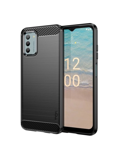 Мек предпазен гръб с текстура на карбонови влакна за Nokia G22 - черен Мек предпазен гръб с текстура на карбонови влакна за Nokia G22 - черен
