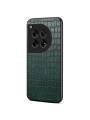 Предпазен гръб от еко кожа с крокодилски шарки за OnePlus 12R - зелен