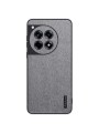 Удароустойчив гръб от еко кожа  с дървесна текстура за OnePlus 12R - сив