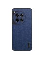 Удароустойчив гръб от еко кожа  с дървесна текстура за OnePlus 12R - син