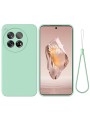 Предпазен удароустойчив силиконов гръб с каишка за OnePlus 12R - зелен