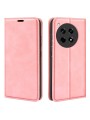Калъф от еко кожа с личи текстура тип портмоне за OnePlus 12R - розов