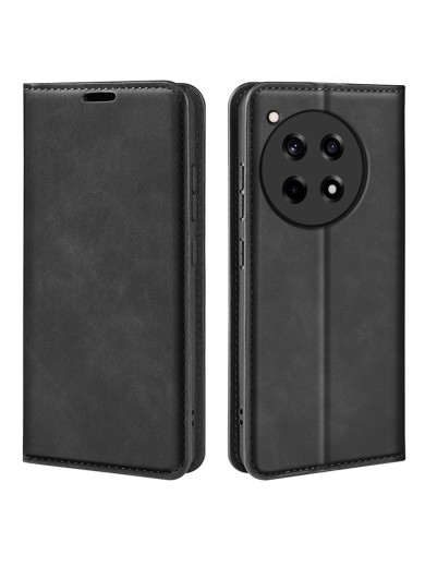 Калъф от еко кожа с личи текстура тип портмоне за OnePlus 12R - черен Калъф от еко кожа с личи текстура тип портмоне за OnePlus 12R - черен