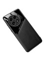 Предпазен гръб с покритие от еко кожа за OnePlus 13 - черен