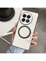 Удароустойчив гръб от еко кожа съвместим с MagSafe за OnePlus 13 - бял