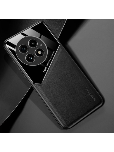 Предпазен гръб с покритие от еко кожа за OnePlus 13 - черен