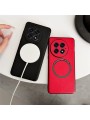 Удароустойчив гръб от еко кожа съвместим с MagSafe за OnePlus 13 - черен