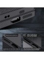 Удароустойчив гръб от еко кожа  с дървесна текстура за OnePlus 13 - черен