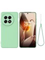Предпазен удароустойчив силиконов гръб с каишка за OnePlus 13R - зелен