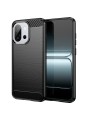 Мек удароустойчив гръб с текстура на карбонови влакна за OnePlus 13s - черен