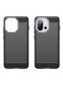 Мек удароустойчив гръб с текстура на карбонови влакна за OnePlus 13s - черен
