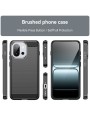 Мек удароустойчив гръб с текстура на карбонови влакна за OnePlus 13s - черен