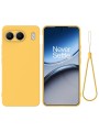 Предпазен удароустойчив силиконов гръб с каишка за OnePlus Nord 4 - жълт