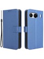 Калъф от еко кожа тип портмоне с диамантена текстура за OnePlus Nord 4 - син