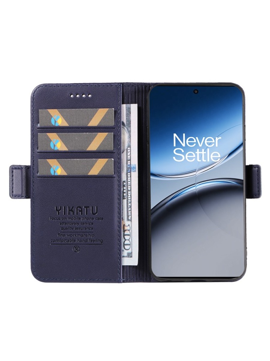 Калъф от еко кожа тип портмоне за OnePlus Nord 4 - син
