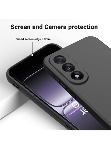 Предпазен устойчив на надраскване силиконов гръб с каишка за OnePlus Nord 5 - черен