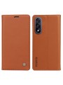 Калъф за телефон от еко кожа тип портмоне за OnePlus Nord 5 - кафяв
