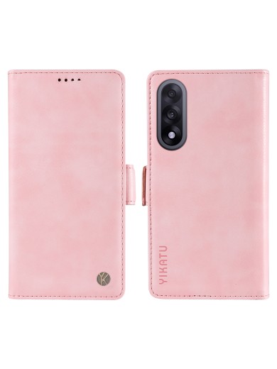 Калъф от еко кожа тип портмоне за OnePlus Nord 5 - розов