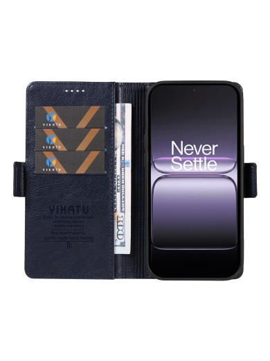 Калъф от еко кожа тип портмоне за OnePlus Nord 5 - син