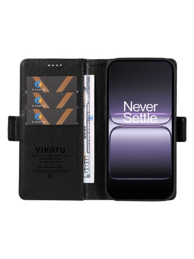 Калъф от еко кожа тип портмоне за OnePlus Nord 5 - черен