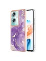 Предпазен удароустойчив гръб с мраморни шарки за Oppo A2 - лилав