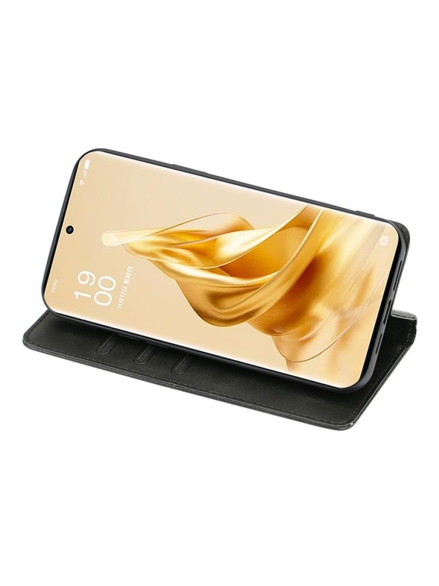 Калъф от еко кожа тип портмоне за Oppo A2 - черен