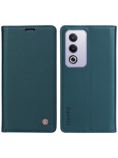 Калъф за телефон от еко кожа тип портмоне за Oppo A3 - зелен