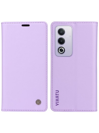 Калъф за телефон от еко кожа тип портмоне за Oppo A3 - лилав