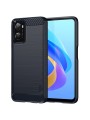 Мек предпазен гръб с текстура на карбонови влакна за Oppo A36 - син