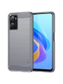 Мек предпазен гръб с текстура на карбонови влакна за Oppo A36 - сив