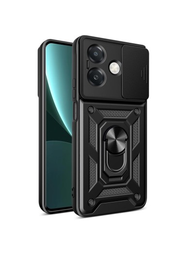 Удароустойчив предпазен гръб за Oppo A3x 4G - черен Удароустойчив предпазен гръб за Oppo A3x 4G - черен