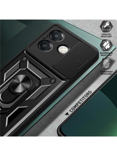 Удароустойчив предпазен гръб за Oppo A3x - черен