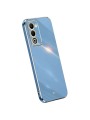 Предпазен удароустойчив гръб с галванизирана рамка за Oppo A5 4G - син